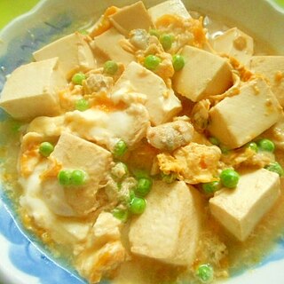 豆腐とあさりの卵とじ